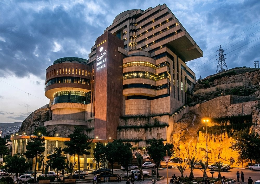 Grand Hotel Shiraz overlooking the city skyline