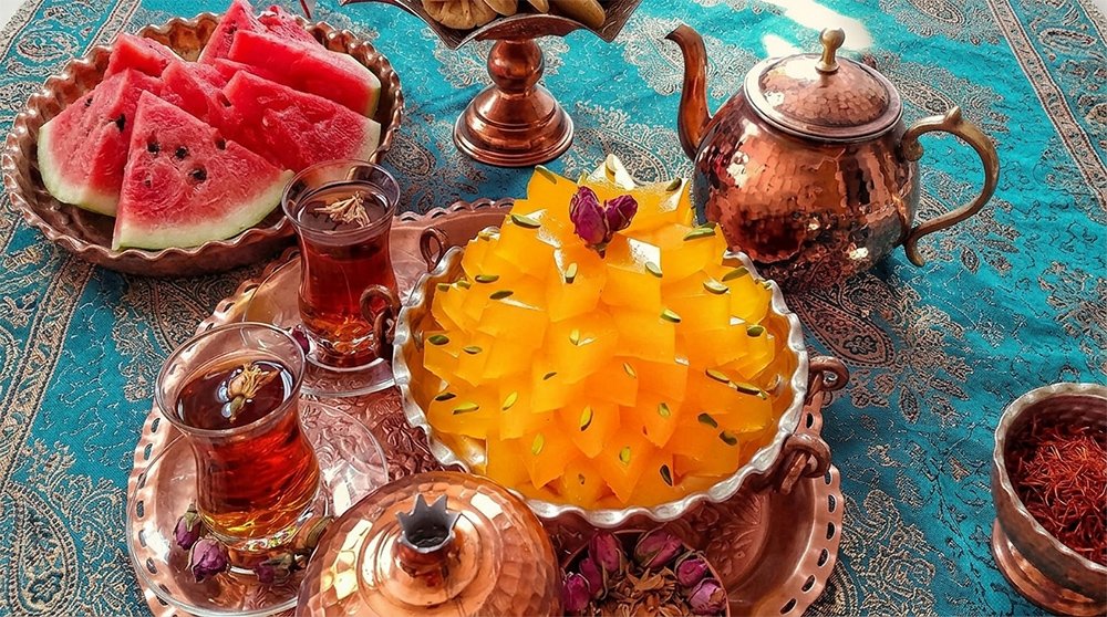 Traditional Masghati Shirazi flavored with rosewater and saffron