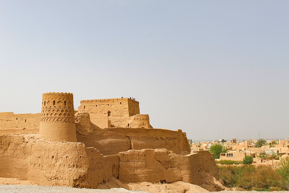 Meybod Castle near Yazd with its ancient adobe walls and historic architecture, featured in Yazd travel guide