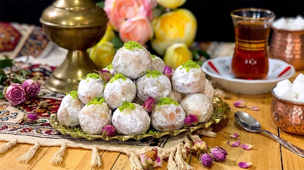Traditional Qottab pastry of Yazd made with almonds and cardamom, a famous sweet featured in Yazd travel guide