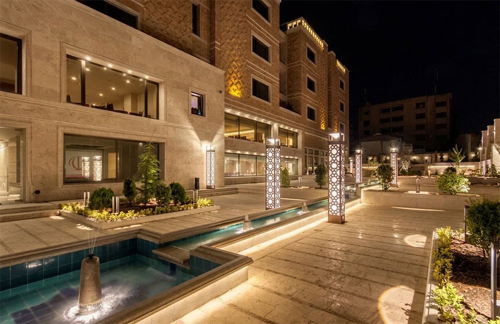 Zandiyeh Hotel in Shiraz with traditional Persian architecture