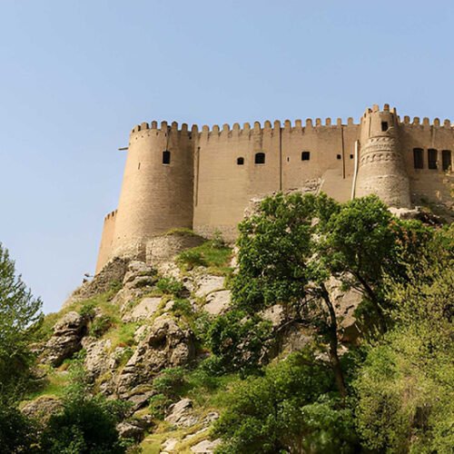 15 Days Iran Tour visiting Falak-ol-Aflak Castle, a historic Sassanid fortress overlooking Khorramabad city