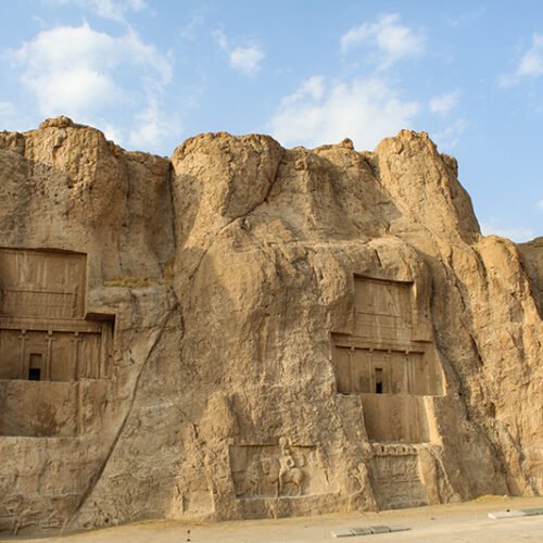 Naqsh-e Rostam ancient royal tombs near Persepolis during the 9 Days Iran Tour